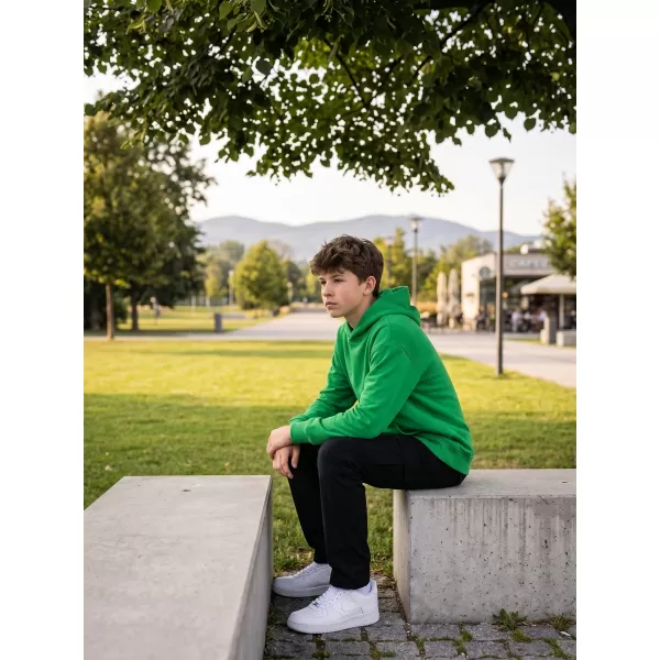  Dječji sweatshirt MALFINI CHILL 423 SREDNJE ZELENA 