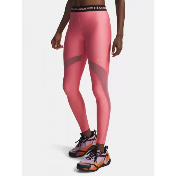  Ženske tajice UNDER ARMOUR HEATGEAR MESH LEGGING 6010009-600 RUŽIČASTA 