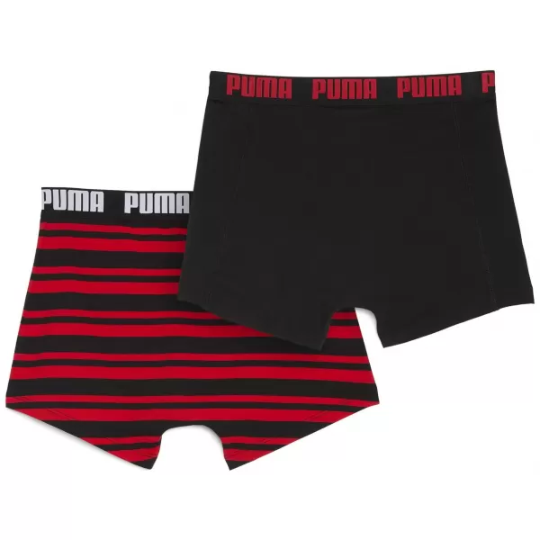  Muške bokserice PUMA MEN EVERYDAY HERITAGE STRIPE BOXER 93832605 CRVENO/CRNO 