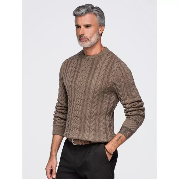  Muški pulover OMBRE OM-SWSW-0191 SMEĐA 