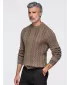 Muški pulover OMBRE OM-SWSW-0191 SMEĐA