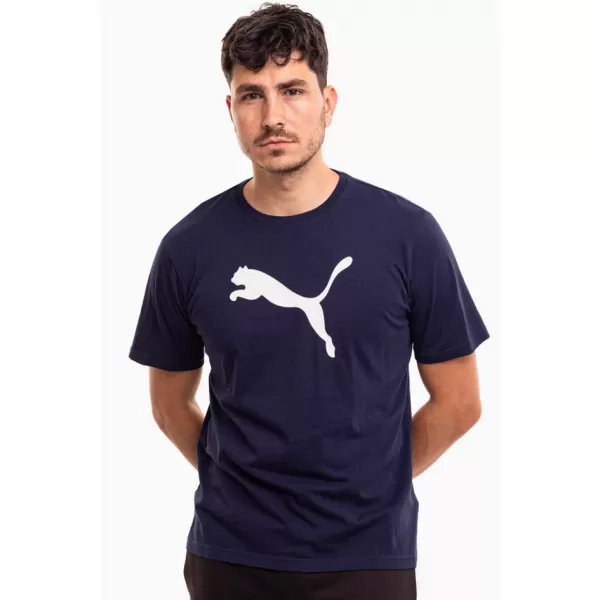 Muška majica kratkih rukava PUMA TEAMRISE LOGO JERSEY COTTON 658705-06 PUMA TAMNOPLAVA/PUMA BIJELA 