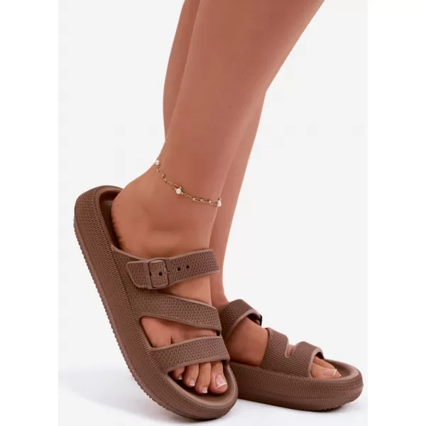  Ženske papuče BIG STAR SHOES 42155-19 SMEĐA/BEŽ 