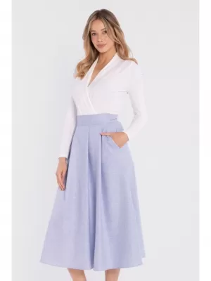 Ženska suknja STYLOVE S430 SVIJETLOPLAVA