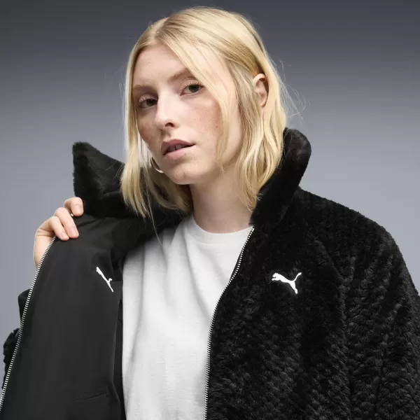  Ženska jakna PUMA REVERSIBLE BLOUSON HIGH LOFT LINING JACK 69456601 PUMA CRNA 