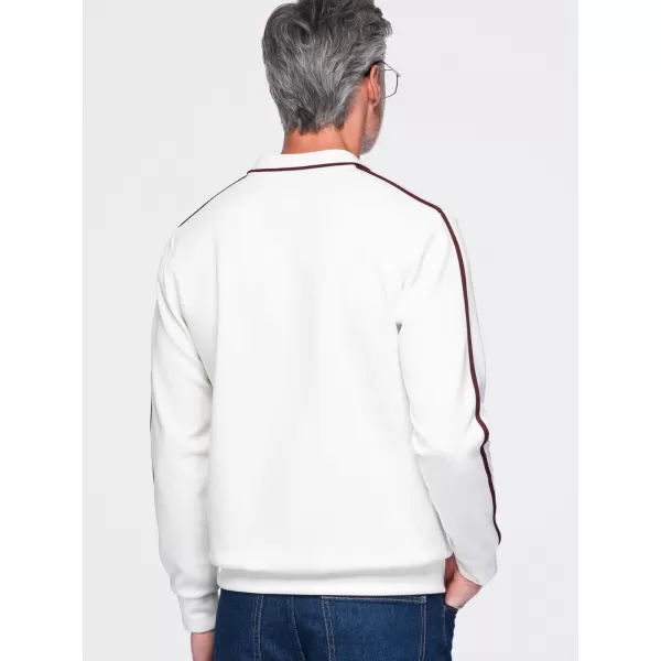  Muški sweatshirt OMBRE OM-SSNZ-0268 PRLJAVO BIJELA 