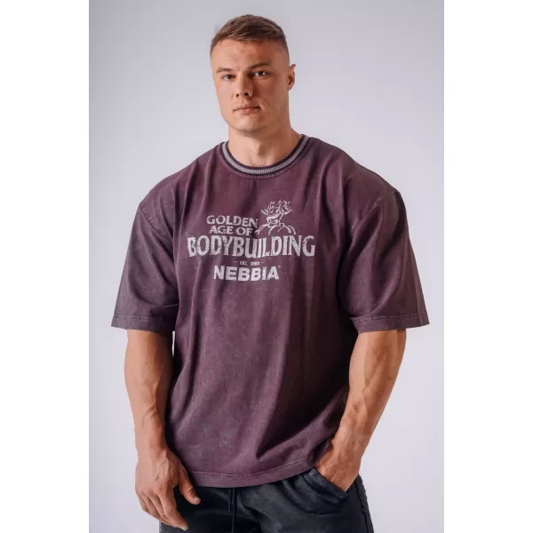  Muške majice NEBBIA OLYMPIA HEAVYWEIGHT COTTON 941 KLARET 