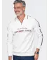 Muški sweatshirt OMBRE OM-SSNZ-0268 PRLJAVO BIJELA