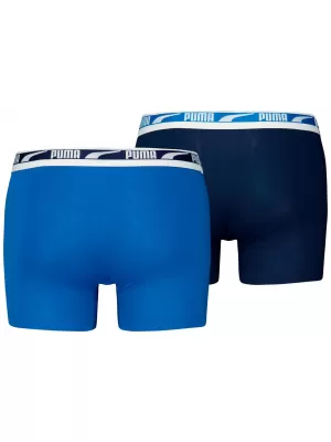 Muške bokserice PUMA MEN EVERYDAY MULTI LOGO BOXER 2P 93832504 PLAVA KOMBINACIJA