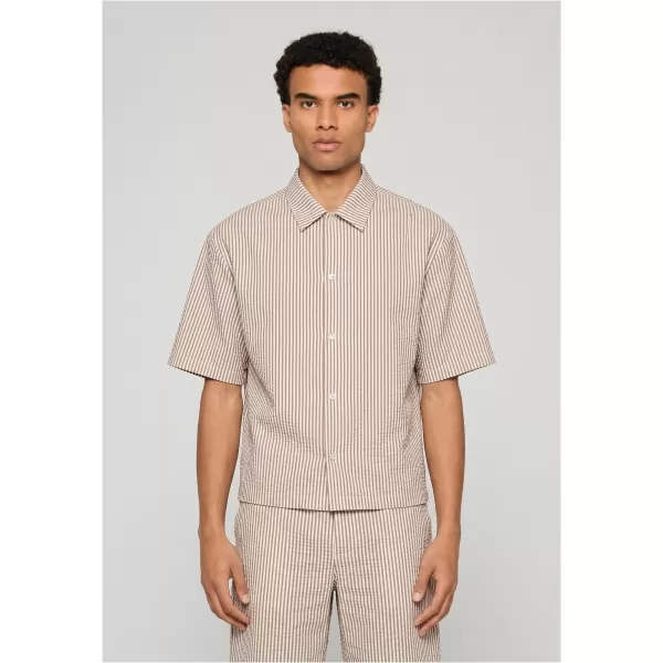  Muška košulja URBAN CLASSICS TB8417-22409 SMEĐA MOKA/BIJELA 