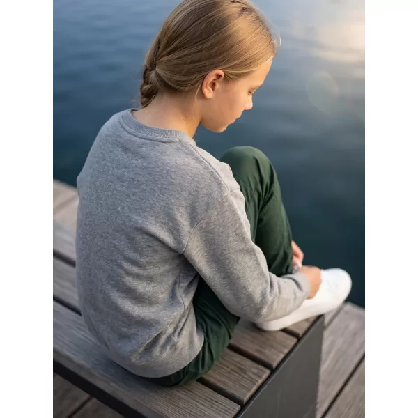  Dječji sweatshirt MALFINI CREW 427 TAMNO SIVI ODSJAJI 