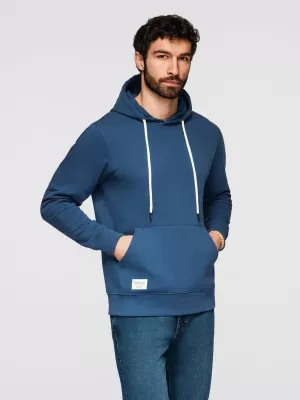 Muški sweatshirt OMBRE OM-SSBN-0270 TAMNOPLAVA