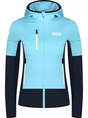 Ženska powerfleece majica NORDBLANC RAVINE NBSFL8336 SVIJETLOPLAVA