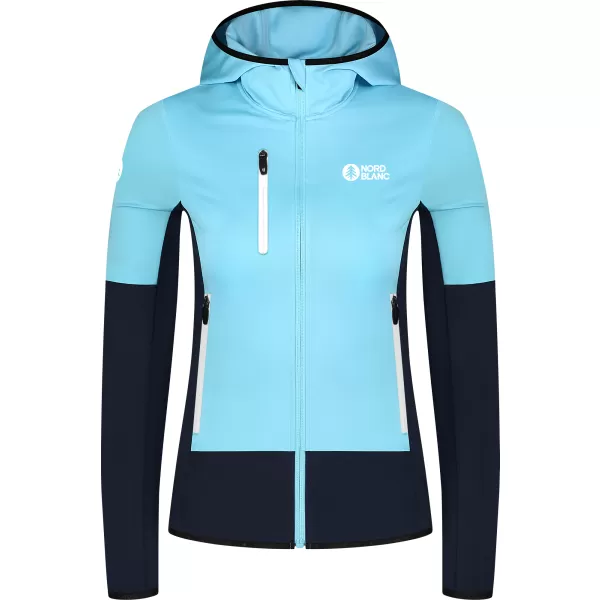  Ženska powerfleece majica NORDBLANC RAVINE NBSFL8336 SVIJETLOPLAVA 