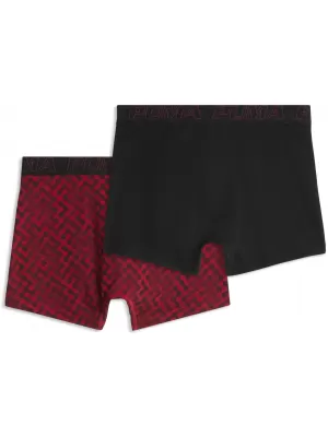 Muške bokserice PUMA MEN GRAPHICAL PRINT BOXERS 2P 94780402 CRVENA KOMBINACIJA