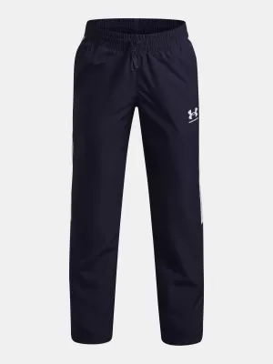 Hlače za dječake UNDER ARMOUR UA B RIVAL WVN PANT 1390155-410 PLAVA