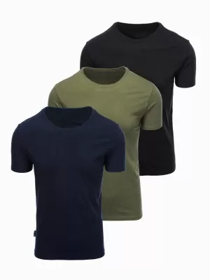 Muška majica kratkih rukava OMBRE OM-TSBS-0268 CRNO/ZELENO/KAKI