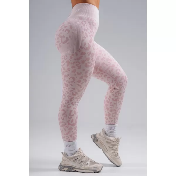  Kompresijske push-up tajice s leopard printom NEBBIA PRIMAL 849 RUŽIČASTI LEOPARD 