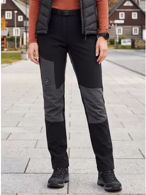 Ženske softshell hlače ALPINE PRO AKANA 3 CRNA