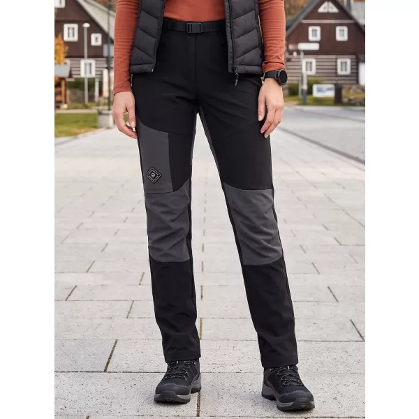  Ženske softshell hlače ALPINE PRO AKANA 3 CRNA 