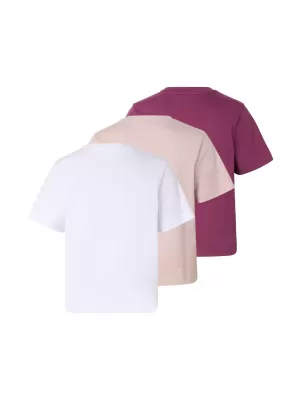 Ženska majica URBAN CLASSICS TB8574B-23660 BIJELA/VINTAGE RUŽA/BOBIČASTO LJUBIČASTA