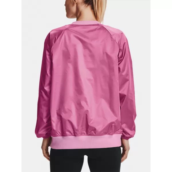  Ženski sweatshirt UNDER ARMOUR RECOVER STORM WOVEN SHINE CREW 1364012-680 RUŽIČASTA 