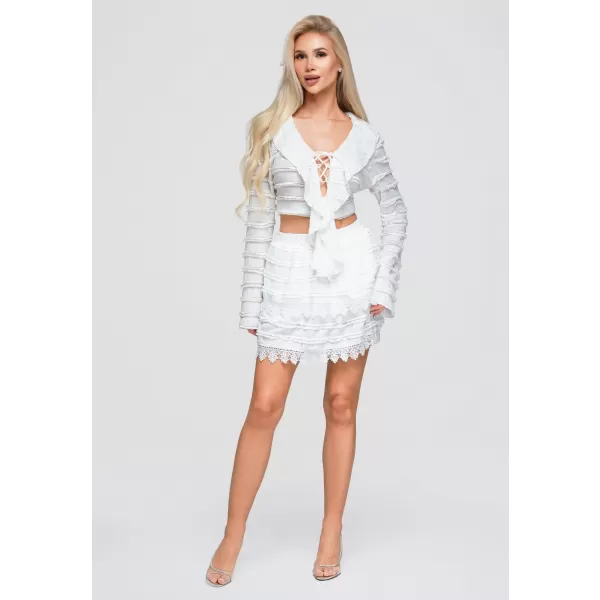  Ženska bluza OMBRE OW-TS-E0067 BIJELA 