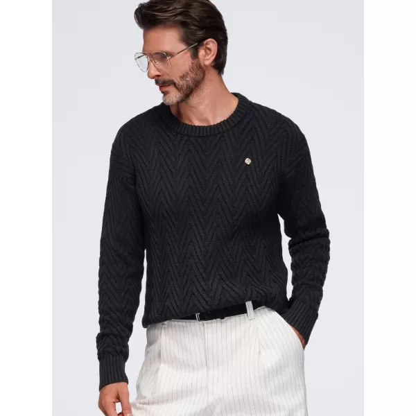  Muški pulover OMBRE OM-SWSW-0190 CRNA 