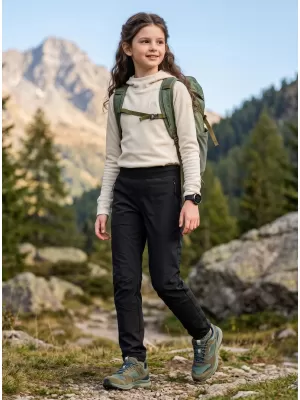 Dječje softshell hlače ALPINE PRO ABARO 2 CRNA