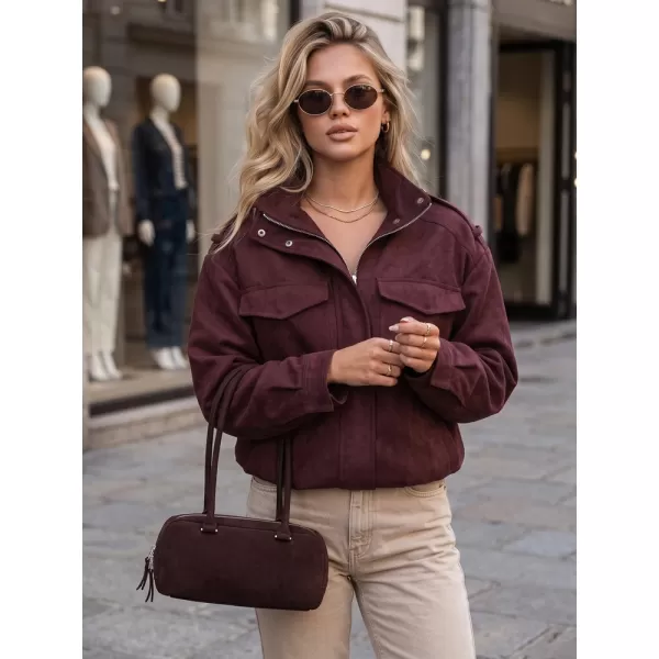  Ženska jakna DSTREET TY5915 TAMNOCRVENA 