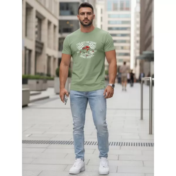  Muška majica kratkih rukava DSTREET NX5087R-MO SVIJETLO ZELENA 