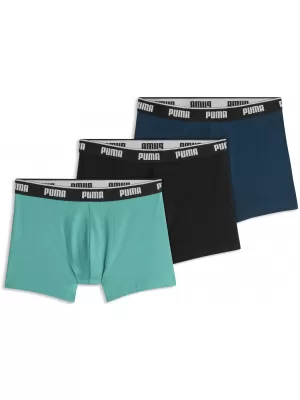 Muške bokserice PUMA MEN BOXERS 3P 94713011 ZELENA KOMBINACIJA