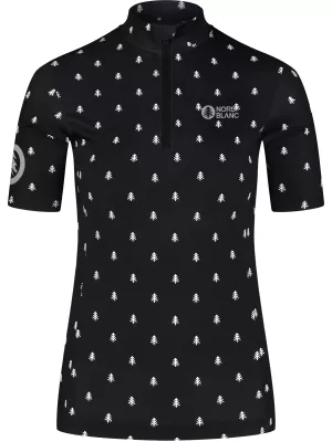 Ženski biciklistički dres NORDBLANC TREES NBSLF8085 CRNA