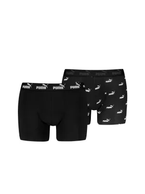 Muške bokserice PUMA ELEMENTS MEN LOGO PRINT BOXERS 2P 93875405 CRNA