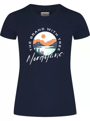 Ženska majica kratkih rukava NORDBLANC STARLIGHT NBSLT8176 TAMNOPLAVA