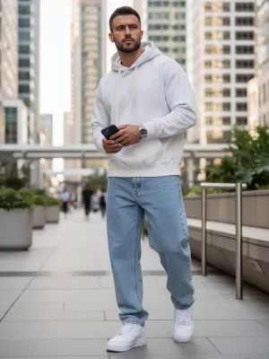 Muški sweatshirt DSTREET BX5950 SVIJETLOSIVA