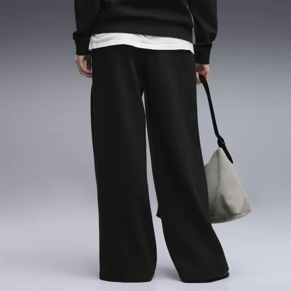  Ženske hlače PUMA CLASS RELAXED WIDE LEG PANTS 69401301 PUMA CRNA 