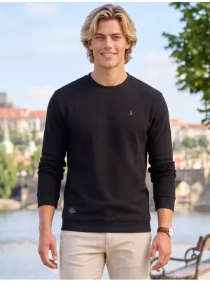 Muški sweatshirt ALTISPORT ICES CRNA