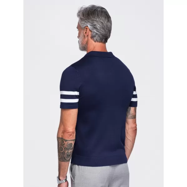  Muška polo majica OMBRE OM-POSS-0177 TAMNOPLAVA 