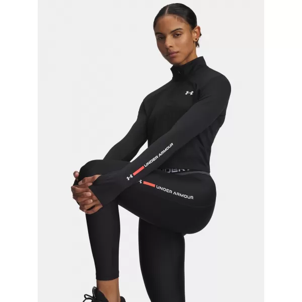 Ženska majica kratkih rukava UNDER ARMOUR TECH BRANDED 1/2 ZIP 6009988-001 CRNA 