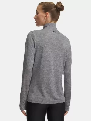 Ženska majica kratkih rukava UNDER ARMOUR TECH 1/2 ZIP- TWIST 1384225-709 ZELENA
