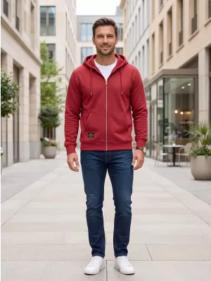 Muški sweatshirt ALTISPORT NP/ALMST45001 TAMNOCRVENA