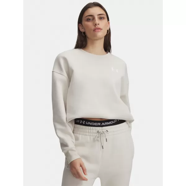  Ženski sweatshirt UNDER ARMOUR ICON FLEECE OS CREW 1379475-110 BIJELA 
