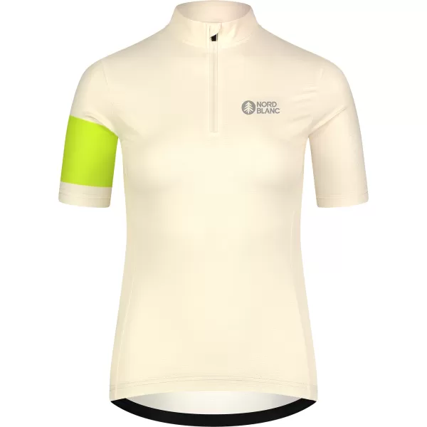  Ženski biciklistički dres NORDBLANC ENTHUSIAST NBSLF8084 BEŽ 