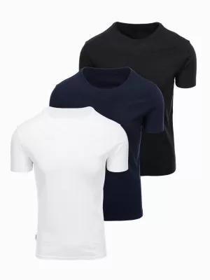 Muška majica kratkih rukava OMBRE OM-TSBS-0268 CRNO/BIJELO/PLAVO