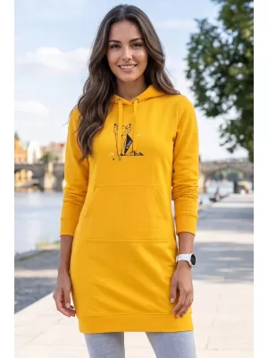 Ženska produžena majica ALTISPORT ALW091419 JANTAR