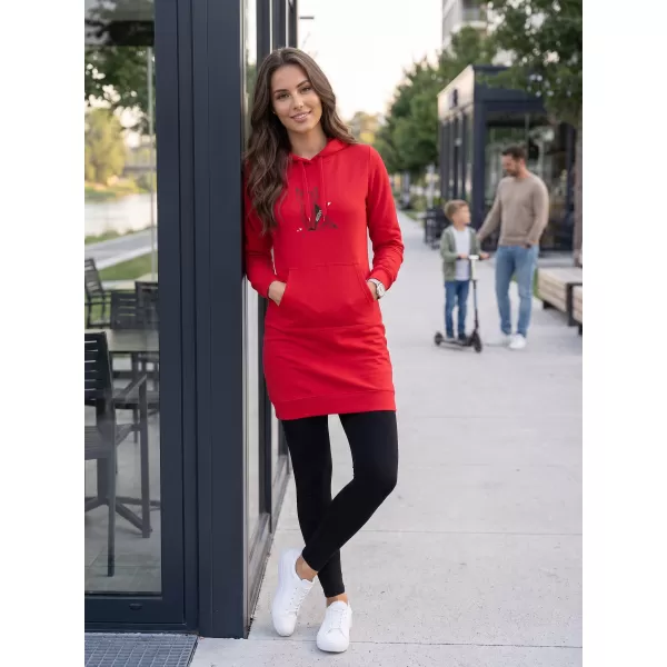  Ženska produžena majica ALTISPORT ALW091419 CRVENA 
