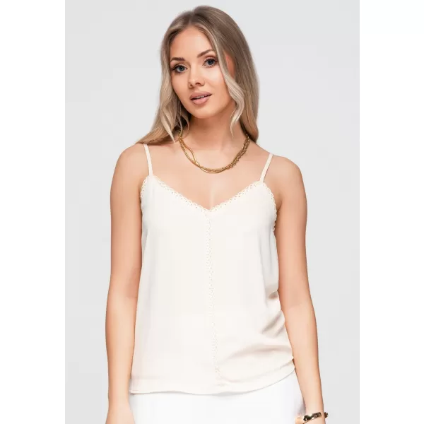  Ženska majica bez rukava OMBRE OW-TS-E0057 BEŽ 