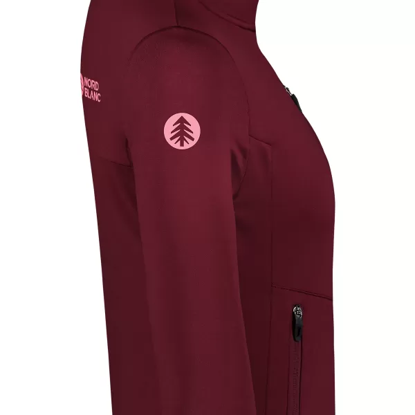 Ženska powerfleece majica NORDBLANC CRISP NBSFL8338 TAMNOCRVENA 