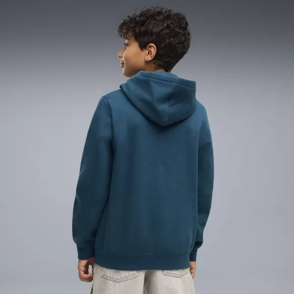  Dječji sweatshirt PUMA ESS 2 COLOR NO. 1 LOGO HOODIE FL B 68582236 PONOĆNI BENZIN 
